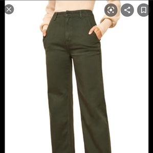 Reformation Olive Garden Wide Leg Jeans